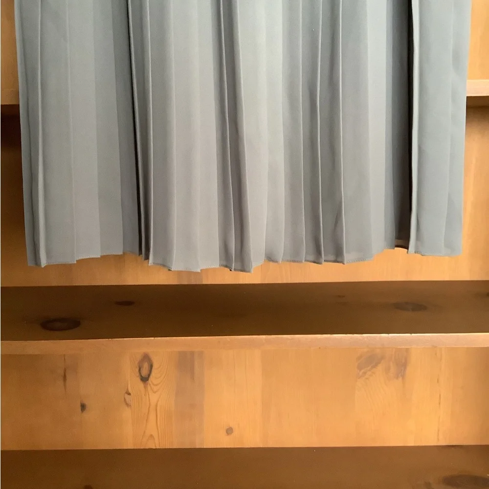 Vintage 90s Taupe Pleated Midi Plus Size Skirt Made in Canada Size 16W - Picture 4 of 12
